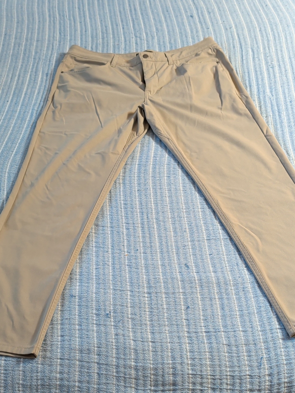 Men's Slim Fit Tan Chinos - Lightweight Stretch
